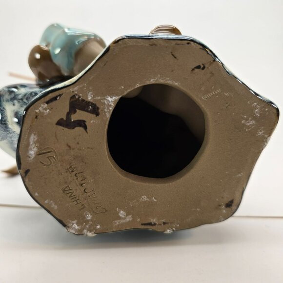 Mudman Figurine Elderly Fisherman On Rock Holding Fishing Rod Vintage Art JE137 - Picture 10 of 10